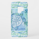 Sea Turtle Blue Ocean Modern Watercolor Pattern Case-Mate Samsung Galaxy S9 Case<br><div class="desc">Sea Turtle Blue Ocean Modern Watercolor Pattern.  This sea turtle filled with delightful modern patterns,  beautifully captures the tranquil beauty of the ocean and it's sea life in watercolors by internationally licensed artist and designer,  Audrey Jeanne Roberts,  copyright.</div>