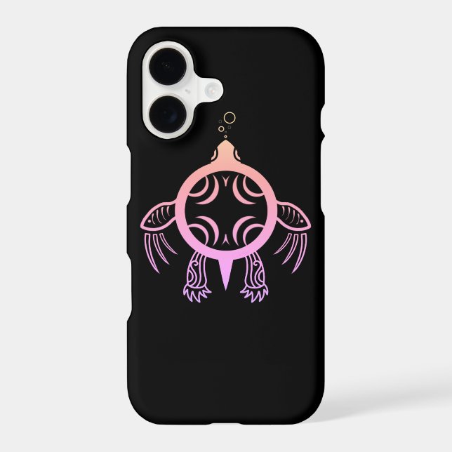 Sea Turtle Bubbles Iphone Case (Back)
