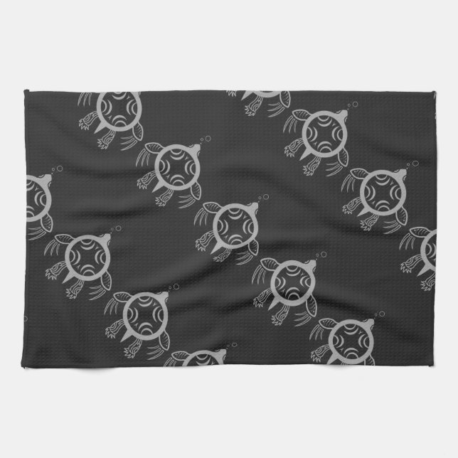 Sea Turtle Bubbles Towel (Horizontal)