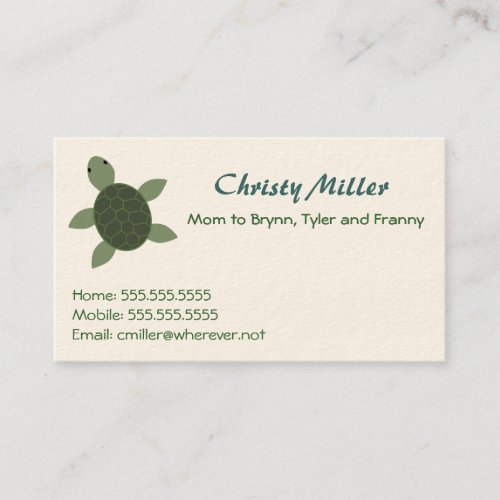 Sea Turtle Business Card