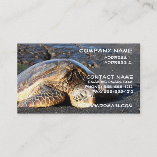 Customizable Sea Turtle Business Card