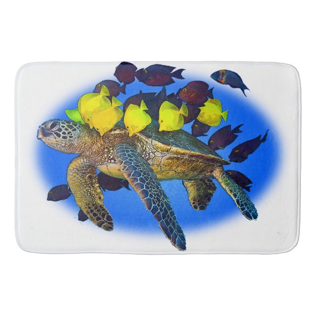 SEA TURTLE BY EKLEKTIX BATHROOM MAT (Front)
