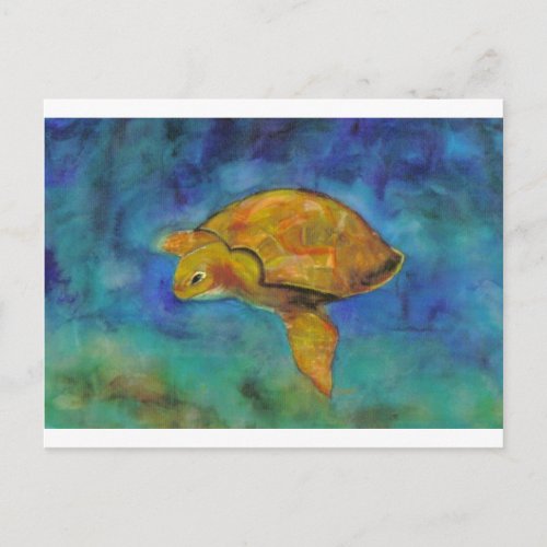 Sea Turtle by Paula Atwell Postcard