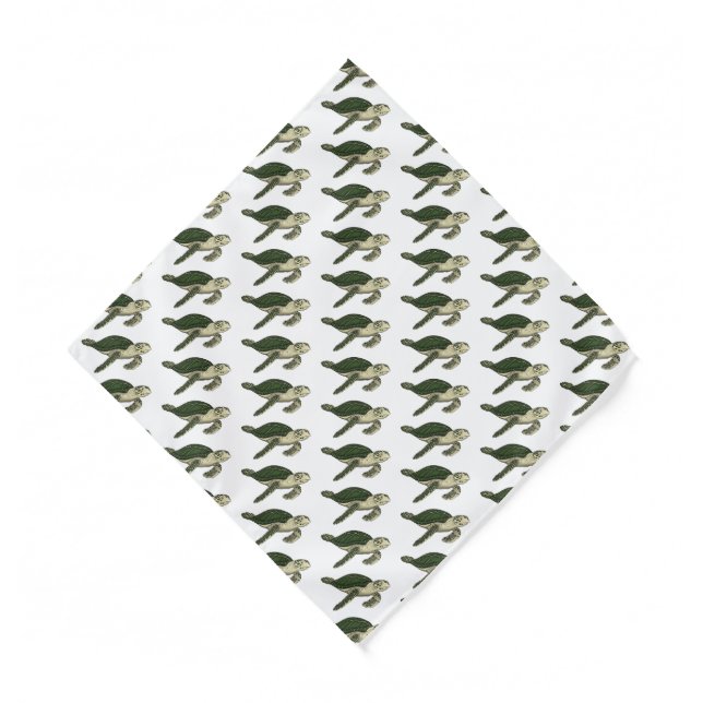 Sea turtle cartoon illustration bandana (Front)