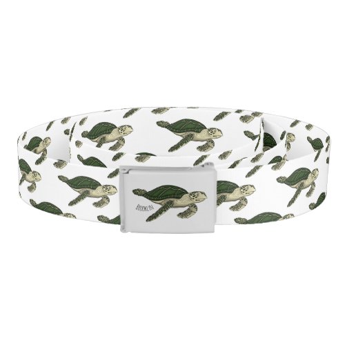 Sea turtle cartoon illustration  belt