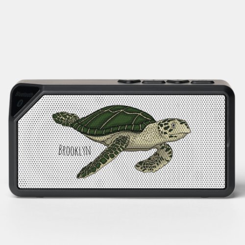 Sea turtle cartoon illustration bluetooth speaker