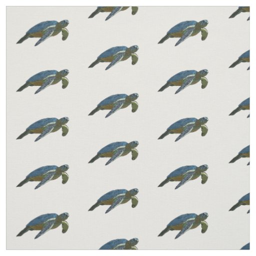 Sea turtle cartoon illustration fabric