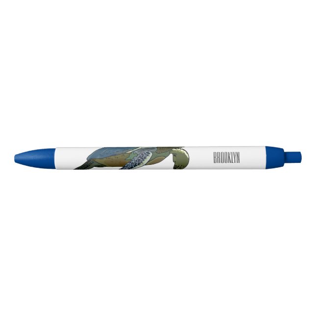 Sea turtle cartoon illustration pen (Front)