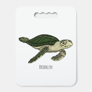 Sea turtle cartoon illustration seat cushion