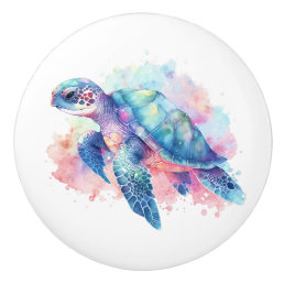 Sea Turtle Ceramic Knob