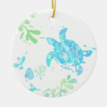 Sea Turtle Ceramic Ornament