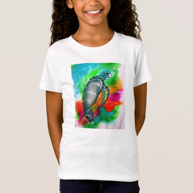 sea turtle childrens tshirt,maui, hawaii, tropical T-Shirt (Front)