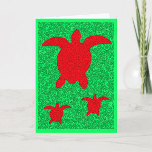Sea Turtle Christmas Card
