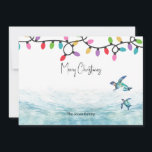 Sea Turtle Christmas Flat Holiday Card<br><div class="desc">Sea Turtle chrismtas Card.</div>
