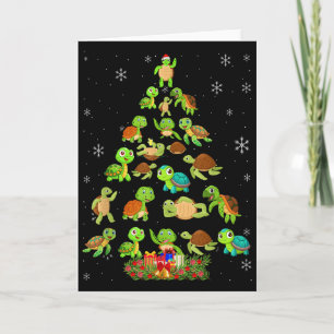 Sea Turtle Christmas Tree Matching Family Xmas Tre Card