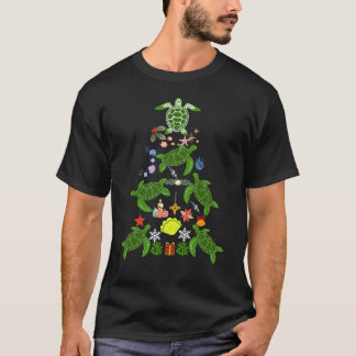 Sea Turtle Christmas Tree Ornament T-Shirt