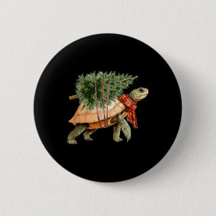 Sea Turtle Christmas Tree Turtle Beach Lover Ocean Button