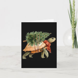 Sea Turtle Christmas Tree Turtle Beach Lover Ocean Card