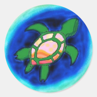 Sea Turtle Classic Round Sticker