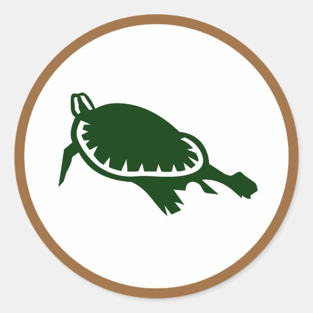 Sea Turtle Classic Round Sticker (Front)