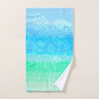 Sea Turtle Colorful Ocean Waters Hand Towel by chandraws at Zazzle