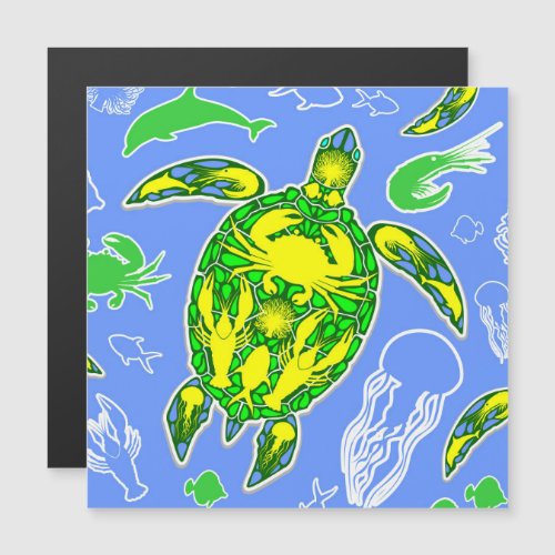 Sea Turtle Coral Reef Marine Life Symbol 