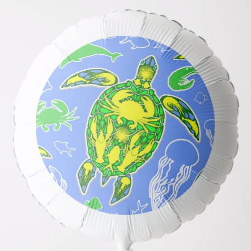 Sea Turtle Coral Reef Marine Life Symbol  Balloon