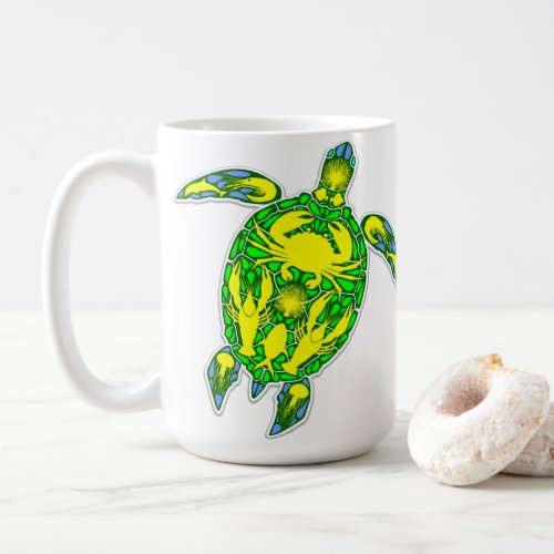Sea Turtle Coral Reef Marine Life Symbol  Coffee Mug