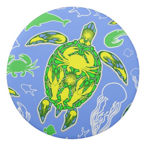 Sea Turtle Coral Reef Marine Life Symbol  Eraser