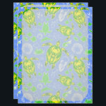 Sea Turtle Coral Reef Marine Life Symbol  Letterhead<br><div class="desc">Stylized Sea Turtle,  Symbolic Sea Life Reptile,  representing Marine life,  Reef Barrier and its Marine Creatures,  and Patterned with blue and Green Dots representing Sea Water. Vector Seamless Pattern Copyright BluedarkArt.</div>