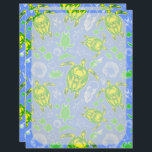 Sea Turtle Coral Reef Marine Life Symbol  Letterhead<br><div class="desc">Stylized Sea Turtle,  Symbolic Sea Life Reptile,  representing Marine life,  Reef Barrier and its Marine Creatures,  and Patterned with blue and Green Dots representing Sea Water. Vector Seamless Pattern Copyright BluedarkArt.</div>