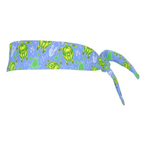 Sea Turtle Coral Reef Marine Life Symbol  Tie Headband