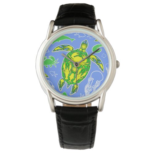Sea Turtle Coral Reef Marine Life Symbol  Watch