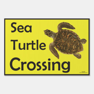 Sea Turtle Crossing Sign