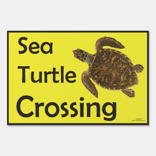 Sea Turtle Crossing Sign (Front)