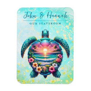 Sea Turtle Cruise Ship Stateroom Magnet