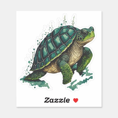 Sea Turtle Custom_Cut Vinyl Sticker