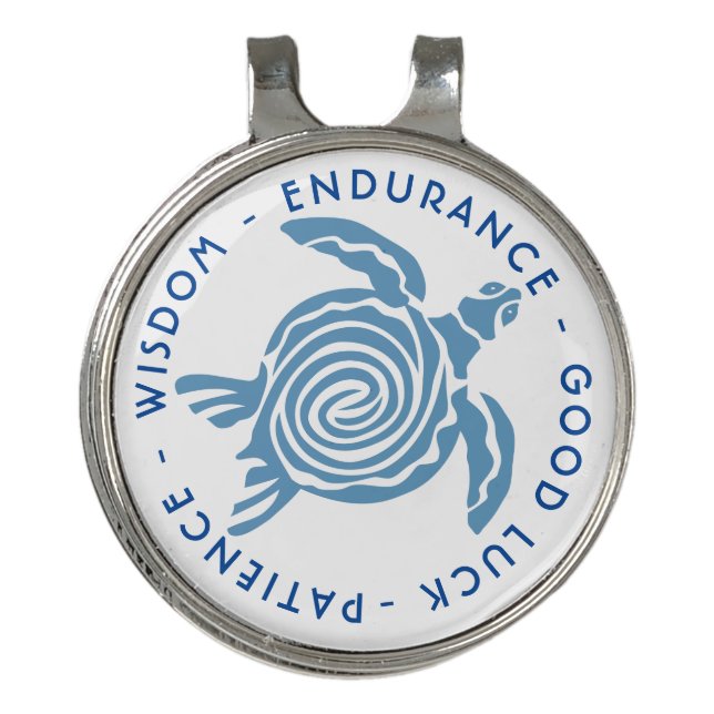 Sea Turtle Customized Golf Ball Marker Hat Clip (Front)