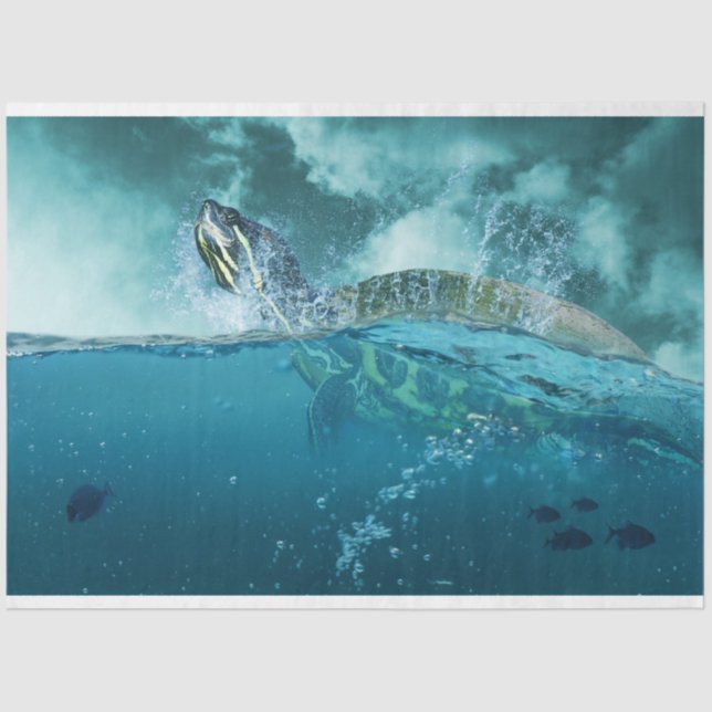 Sea Turtle Decoupage Tissue Paper (Front)