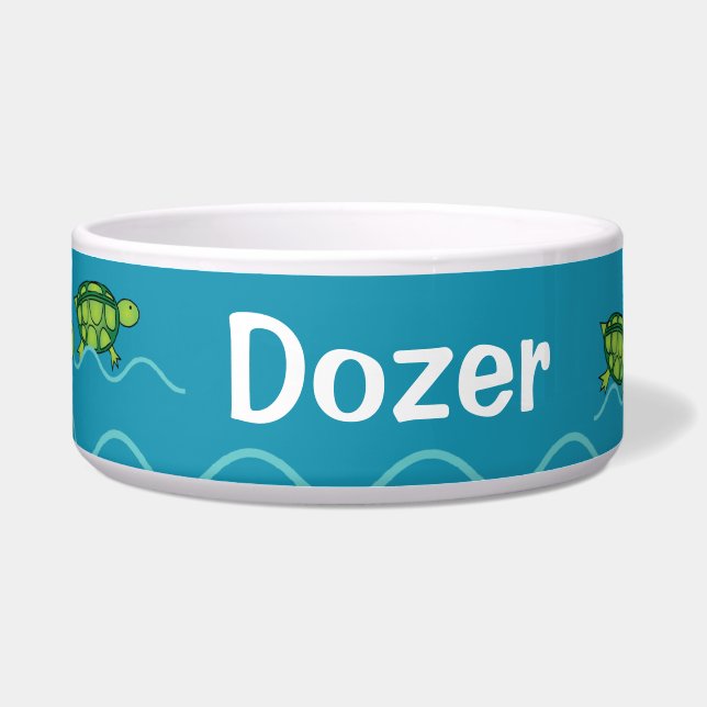 Sea Turtle Dog Bowl (Front)