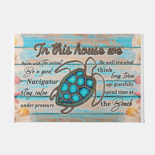 Sea Turtle doormat Front doormat Coastal doormat