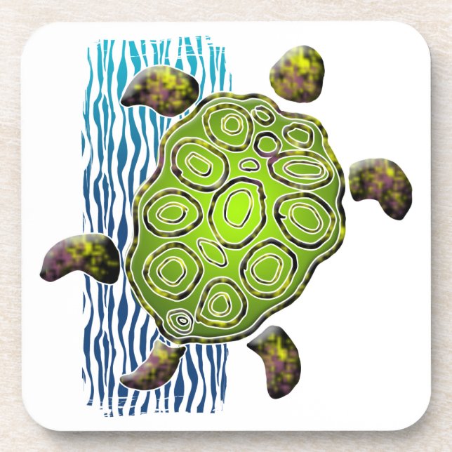 Sea Turtle Drink Coaster (Front)