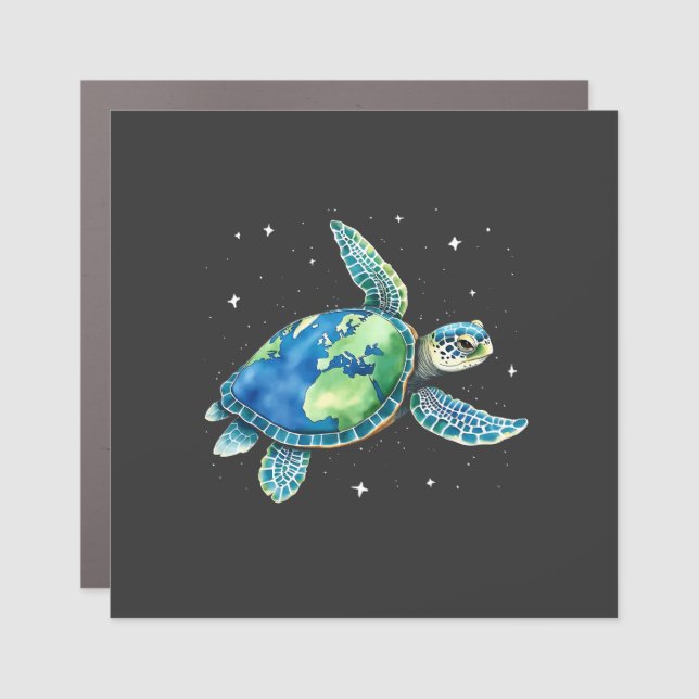 Sea Turtle Earth Day 2025 Sea Animals  Car Magnet (Front)