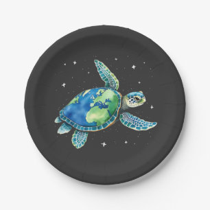 Sea Turtle Earth Day 2025 Sea Animals  Paper Plates