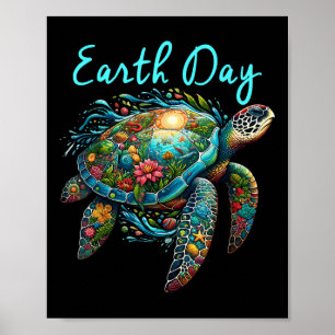 Sea Turtle Earth Day Save The Earth Poster