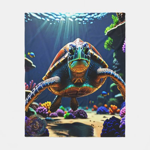 Sea Turtle Fleece Blanket