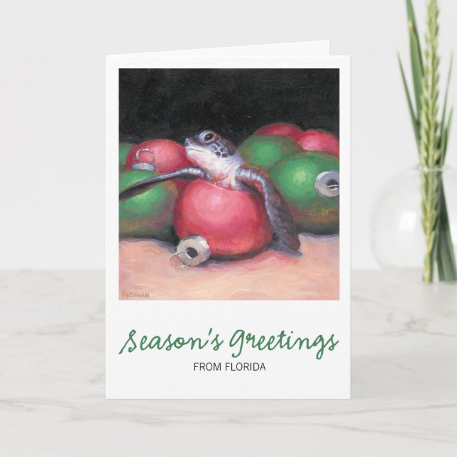 Sea Turtle Florida Christmas Card (Front)