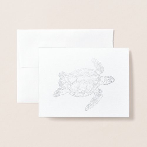 Sea Turtle  Foil Card