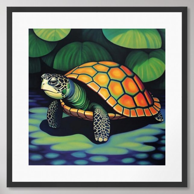 Sea Turtle Framed Art (Framed Front)