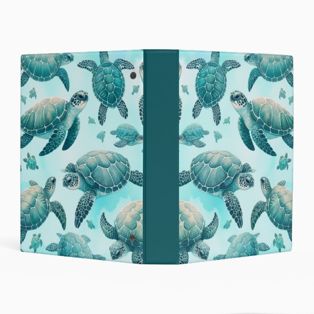 Sea Turtle Friends Mini Binder (Background)